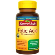 اسید فولیک نیچرمید 250 عددی Nature Made Folic Acid 400 mcg (665 mcg DFE)