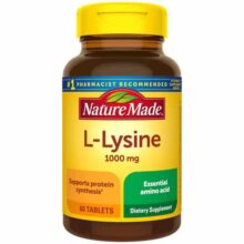 ال لیزین نیچرمید 60 عددی Nature Made L-Lysine 1000 mg Tablets