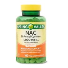 ان استیل ال سیستئین NAC اسپرینگ والی 100 عددی Spring Valley NAC N-Acetyl Cysteine 1,000mg