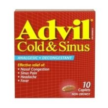 تسکین دهنده علائم سرماخوردگی و سینوس ادویل ADVIL COLD & SINUS