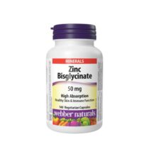 زینک بیس گلیسینات وبر نچرالز Webber Naturals Zinc Bisglycinate 50 mg