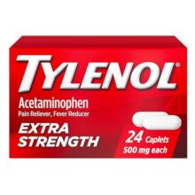 مسکن تیلنول اکسترا 500 میل 24 عددی Tylenol Extra Strength