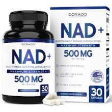 مکمل NAD Supplement (500 میلی‌گرم از 95% NAD+ خالص در هر سروینگ) از برند DORADO NUTRITION تعداد 30 کپسول