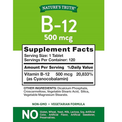 ویتامین B12 نیچرز تریث 120 عدد Nature’s Truth B12 500MCG 6626a3b3da798.jpeg