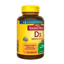 ویتامین د3 نیچرمید Vitamin D3 1000 IU (25 mcg) Tablets Nature Made