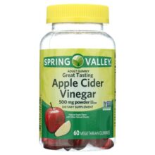 پاستیل سرکه سیب اسپرینگ والی 60 عددی Spring Valley Gummies, Apple Cider Vinegar, 500 mg