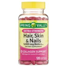 پوست، مو و ناخن اسپرینگ والی 120 عددی Spring Valley Extra Strength Hair Skin & Nails