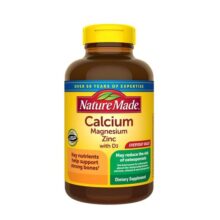 کلسیم منیزیم روی با ویتامین D3 نیچرمید 330 عددی Nature Made Calcium Magnesium Zinc with Vitamin D3 Tablets