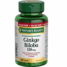 کپسول جینکو بیلوبا نیچرز بونتی 120 میلی گرم 180 عدد